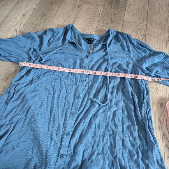 Torrid Crinkle Gauze Button Down Peasant Top Plus Size 2X (18/20) - Picture 3 of 9